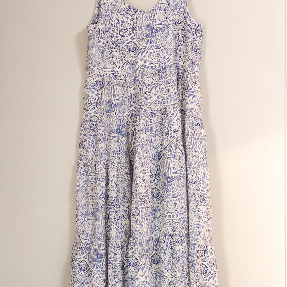 Audrey Parks for Francesca's Paisley Print Tiered Maxi Dress Size XL - Picture 6 of 8